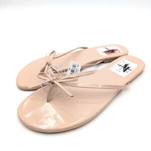 Seychelles Wish List Women's Bow Thong Flip Flops Sandals Beige Size US11